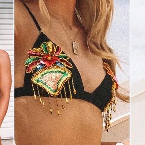 NWT Her Pony Beaded Jiggle Bra 14 J83